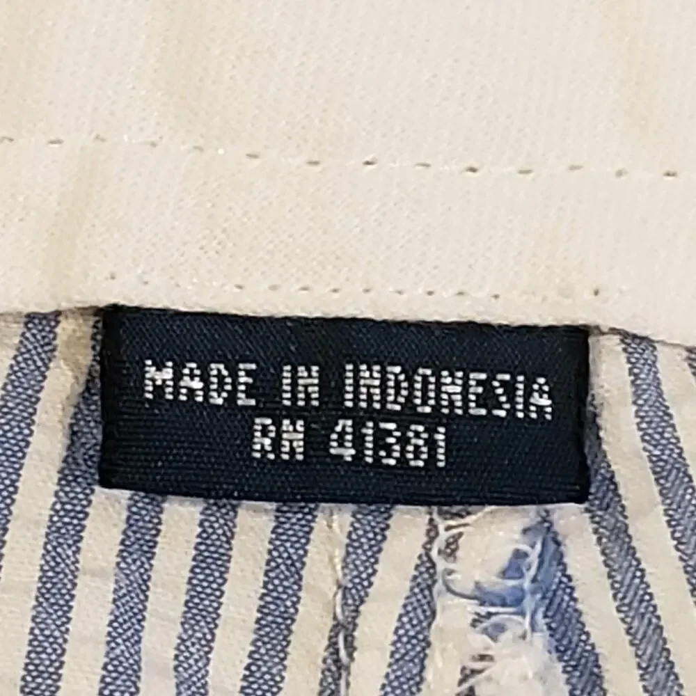 Polo Ralph Lauren Shorts Mens 36 Blue Seersucker Pleated Striped Summer Preppy